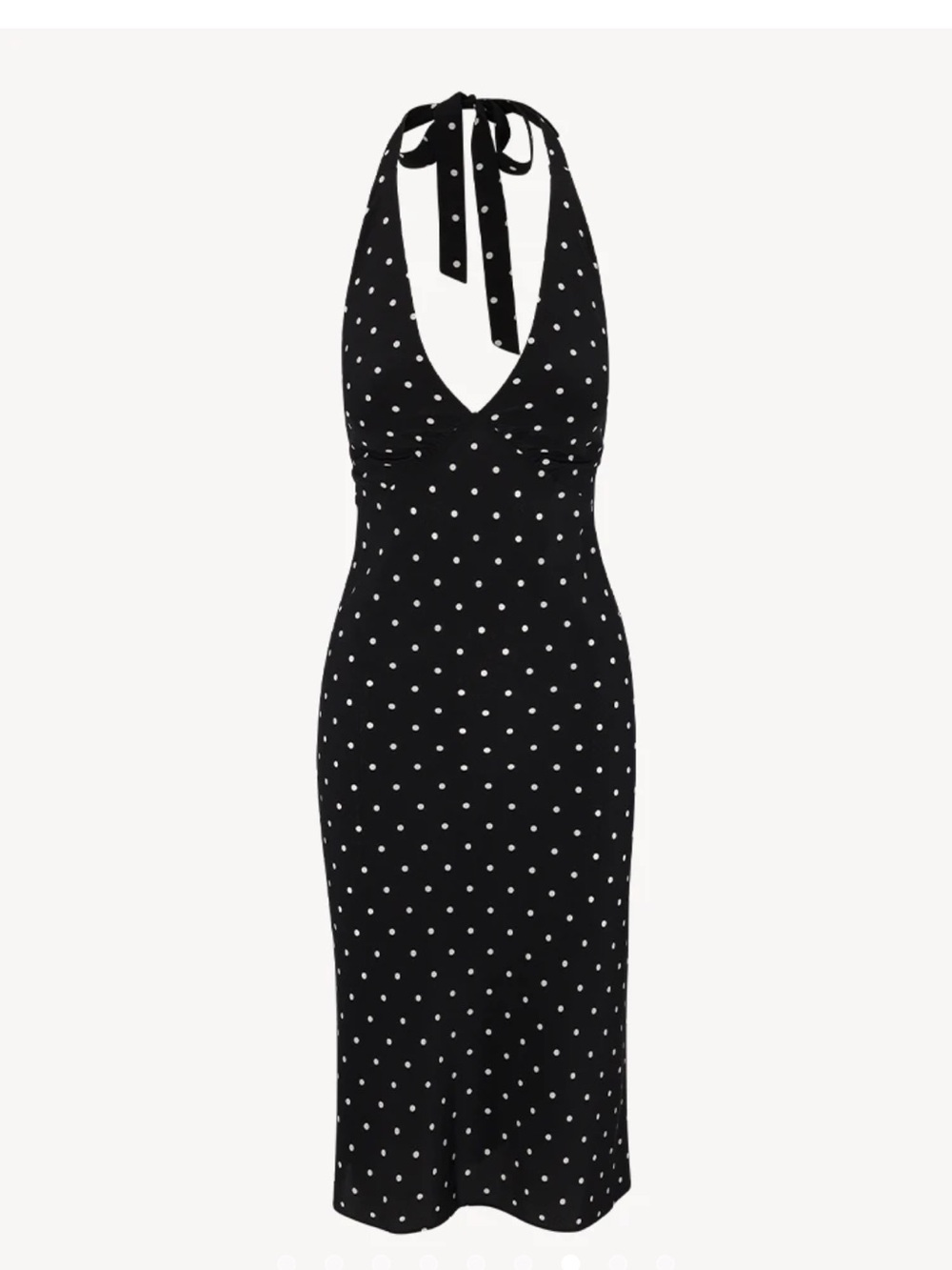Realisation Par Black & White Polka Dot Halter Maxi Dress